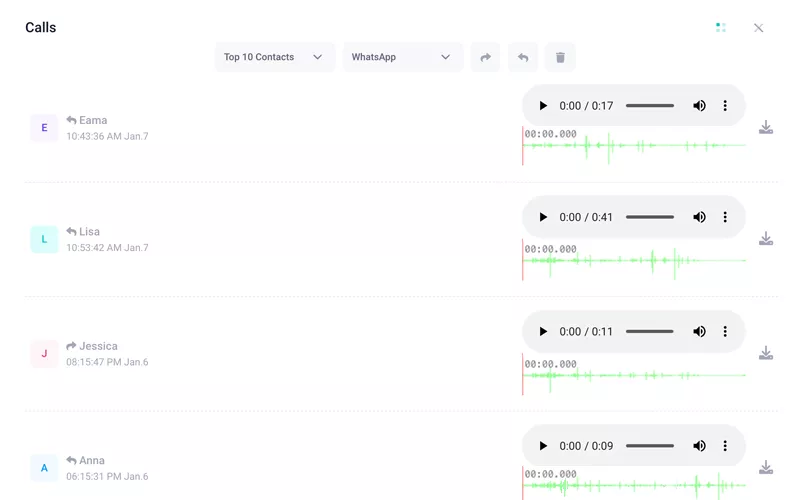 Registrare chiamate vocali/video su WhatsApp